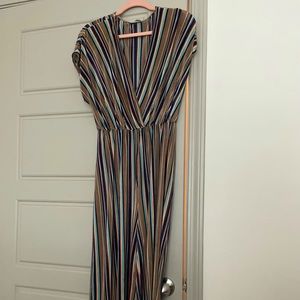 BLUE BLUSH MULTI-COLORED SHIMMER JUMPSUIT